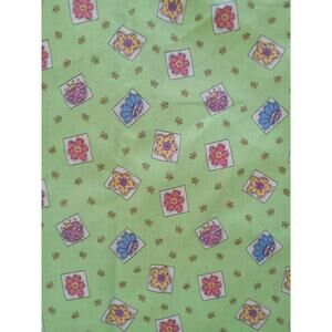 3 Yards Green Floral Fabric "The Whole Country Caboodle" by Leanne Anderson 1997